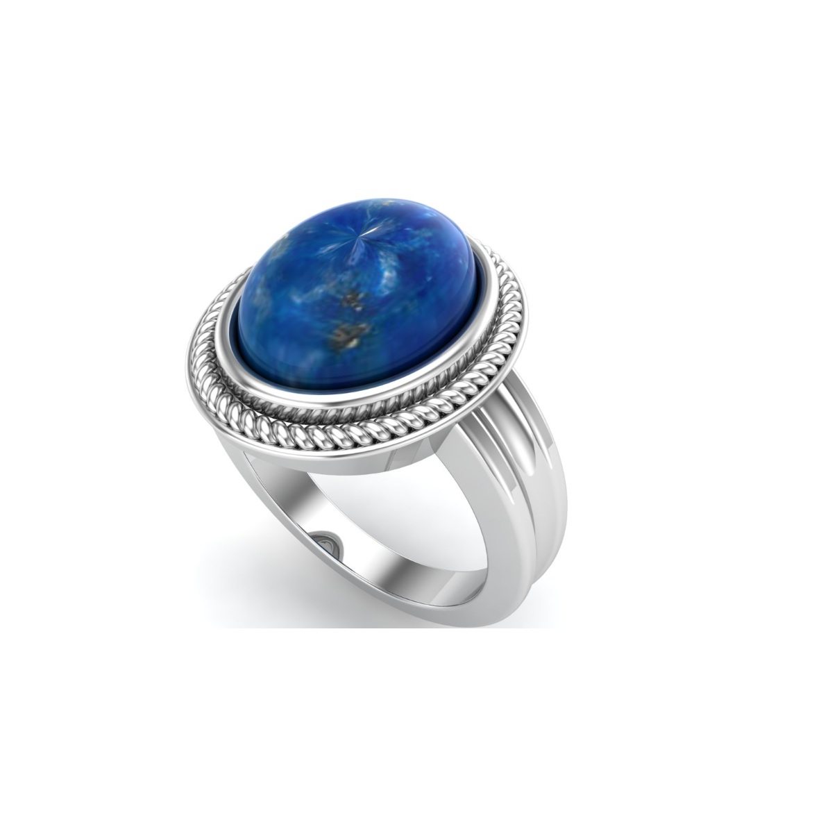 Bague lapis lazuli argent Julia chevalière